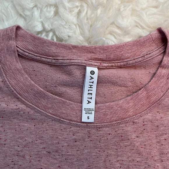 Athleta Balance Pink Pull Over Boxy Crewneck Sweatshirt Women’s Sz Small - Picture 4 of 9